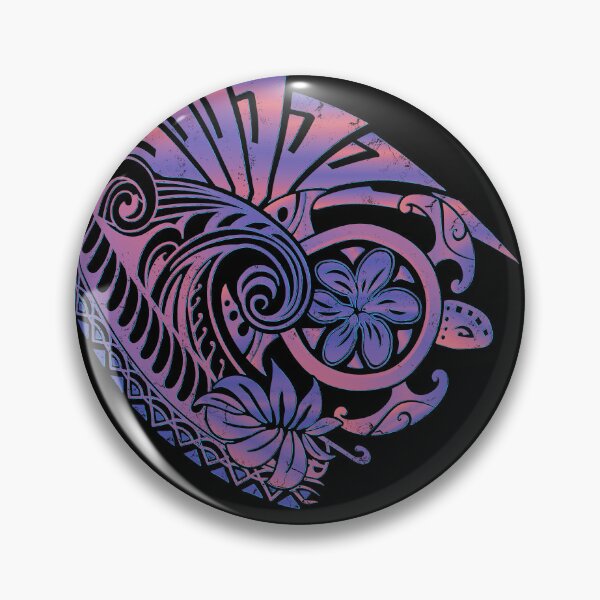 Item preview, Pacific Island Honu Sea Turtle Tattoo Subtle Distressed designed and sold by sunnthreads.