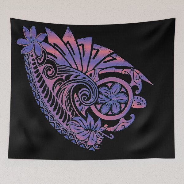 Item preview, Pacific Island Honu Sea Turtle Tattoo Subtle Distressed designed and sold by sunnthreads.
