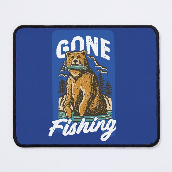 Item preview, Gone Fishing Vintage Bear Illustration designed and sold by merona-design.