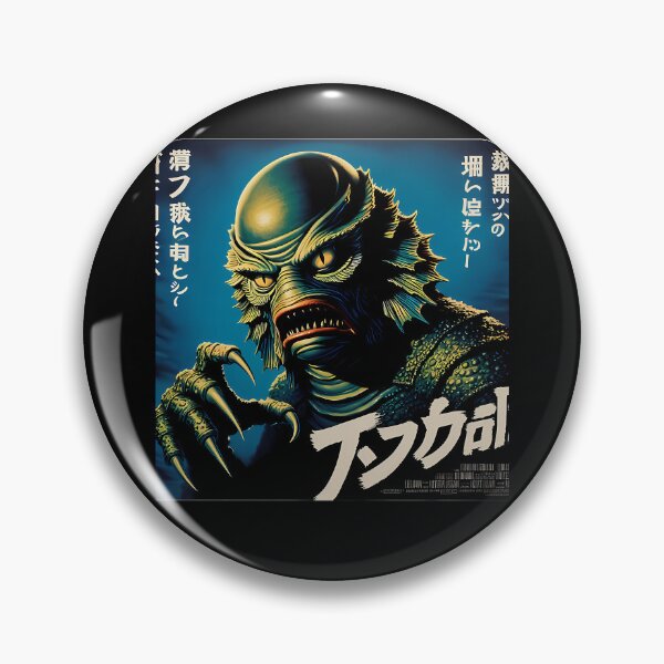 Item preview, Gill-Man Monster Reaching Out On Japanese Horror Movie Poster designed and sold by de-art99.
