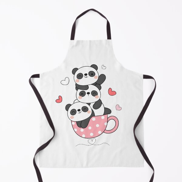 Item preview, Cute PANDA trio in pink polka dot cup designed and sold by AaryaGraphics.