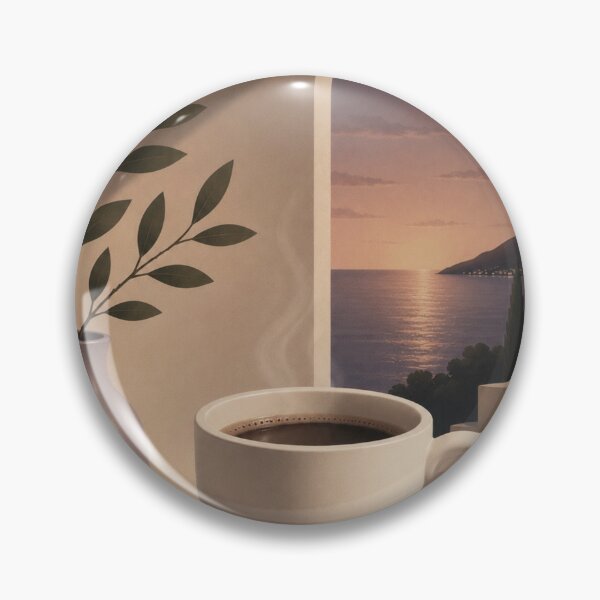 Item preview, Mediterranean Dusk Coffee | Cozy Crescent Moon Evening designed and sold by joycrysstudio.