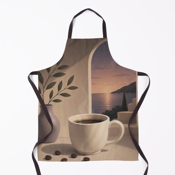 Item preview, Mediterranean Dusk Coffee | Cozy Crescent Moon Evening designed and sold by joycrysstudio.