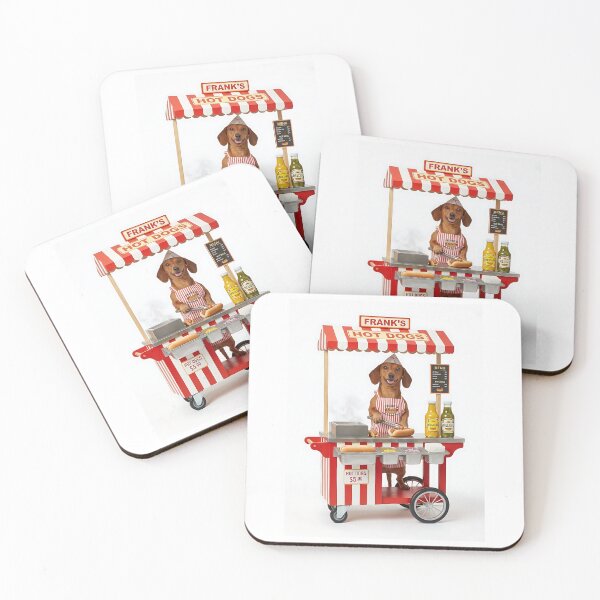 Item preview, Dachshund Hot Dog Vendor Fun designed and sold by PictoVibe.