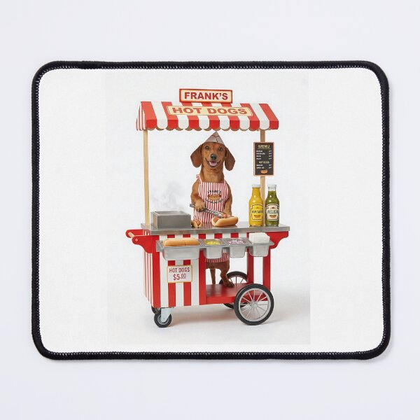 Item preview, Dachshund Hot Dog Vendor Fun designed and sold by PictoVibe.