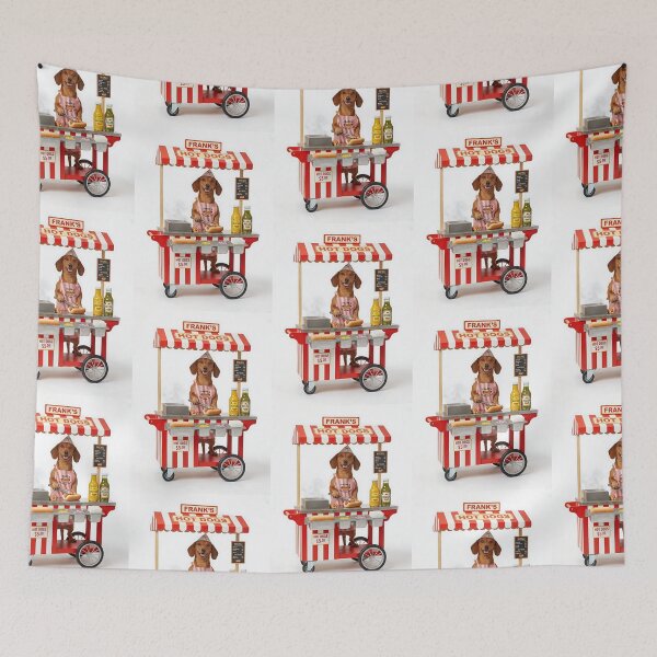 Item preview, Dachshund Hot Dog Vendor Fun designed and sold by PictoVibe.