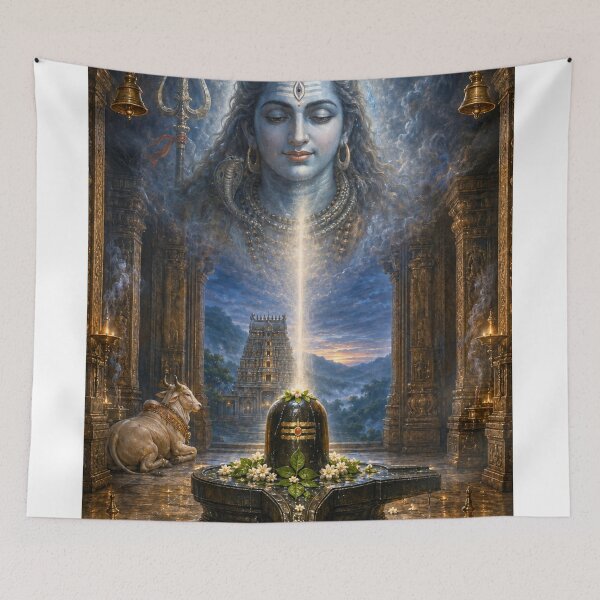 Item preview, 12 Jyotirlings Of Lord Shiva | Mallikarjuna Jyotirlinga and Mahadeva Sacred Light Art designed and sold by Homyar.