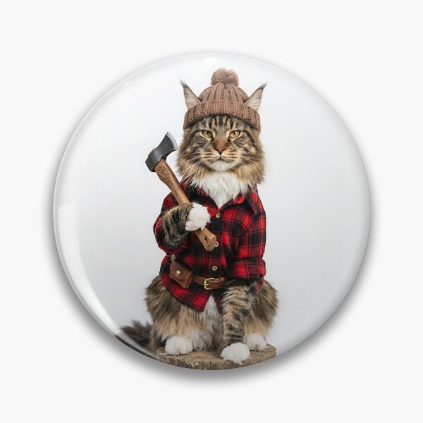 Item preview, Maine Coon Cat Lumberjack Strong designed and sold by PictoVibe.