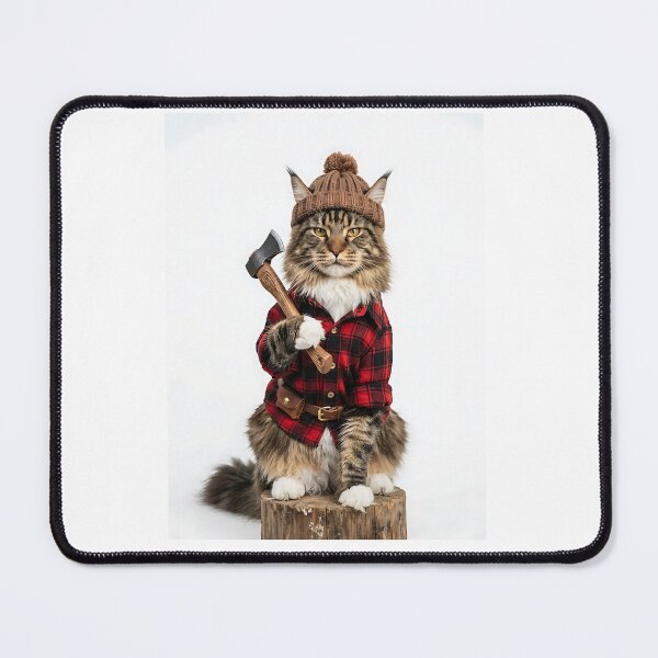 Item preview, Maine Coon Cat Lumberjack Strong designed and sold by PictoVibe.
