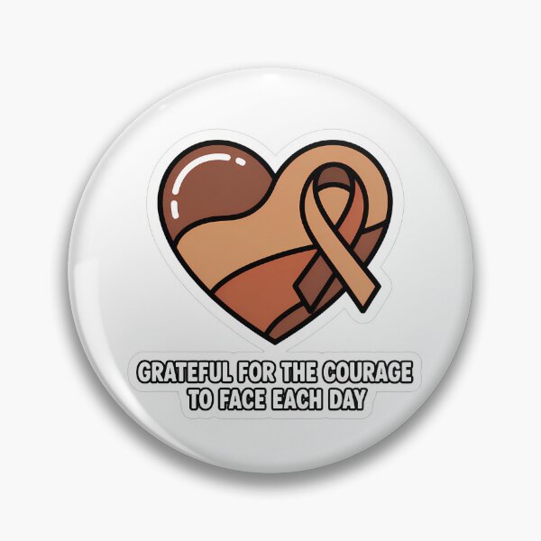 Item preview, Heart with Awareness Ribbon & Gratitude Text designed and sold by NiftyWrx.
