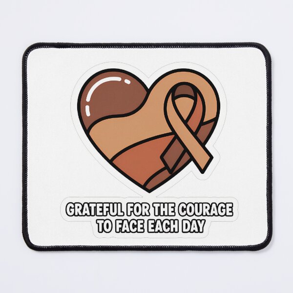 Item preview, Heart with Awareness Ribbon & Gratitude Text designed and sold by NiftyWrx.