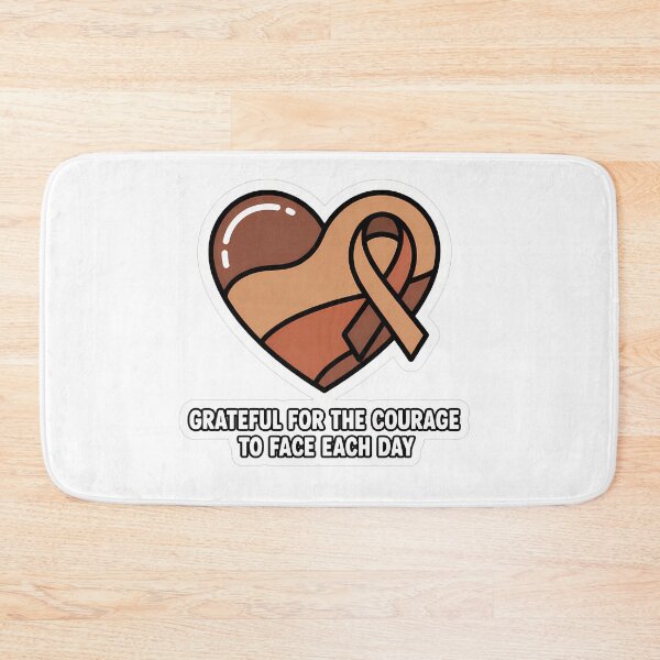 Item preview, Heart with Awareness Ribbon & Gratitude Text designed and sold by NiftyWrx.