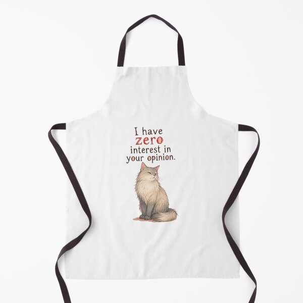 Item preview, I Have Zero Interest In Your Opinion Sarcastic Cat Art designed and sold by SarcasmAndSpite.