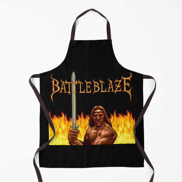 Item preview, Muscular Barbarian Warrior Raising Broadsword In Front Of Flaming Hellfire designed and sold by ENDLESS LUXURY.