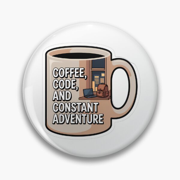 Item preview, Coffee, Code, and Constant Adventure designed and sold by NiftyWrx.