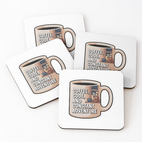 Item preview, Coffee, Code, and Constant Adventure designed and sold by NiftyWrx.