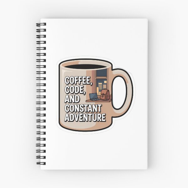 Item preview, Coffee, Code, and Constant Adventure designed and sold by NiftyWrx.