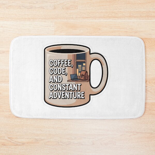 Item preview, Coffee, Code, and Constant Adventure designed and sold by NiftyWrx.