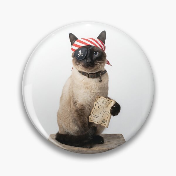 Item preview, Siamese Cat Pirate Adventurer designed and sold by PictoVibe.