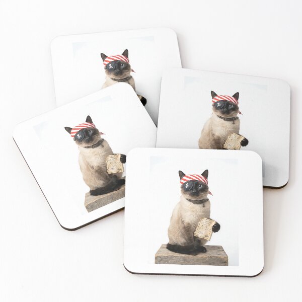 Item preview, Siamese Cat Pirate Adventurer designed and sold by PictoVibe.