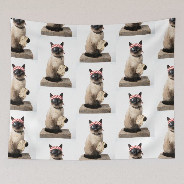 Item preview, Siamese Cat Pirate Adventurer designed and sold by PictoVibe.