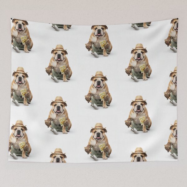 Item preview, Bulldog Gardener Green Thumb designed and sold by PictoVibe.