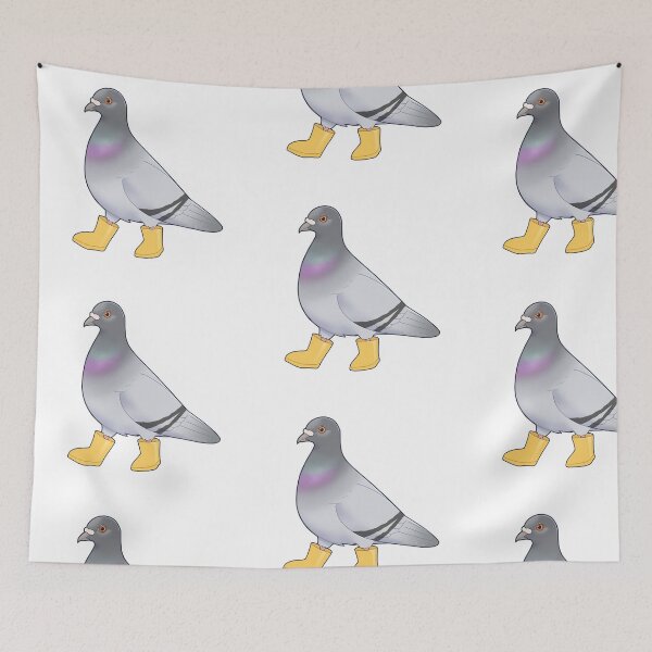Item preview, Pigeon in Rain Boots designed and sold by Sonderdaisies.