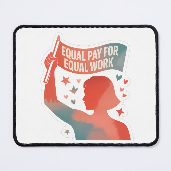 Item preview, Equal Pay for Equal Work Silhouette designed and sold by NiftyWrx.