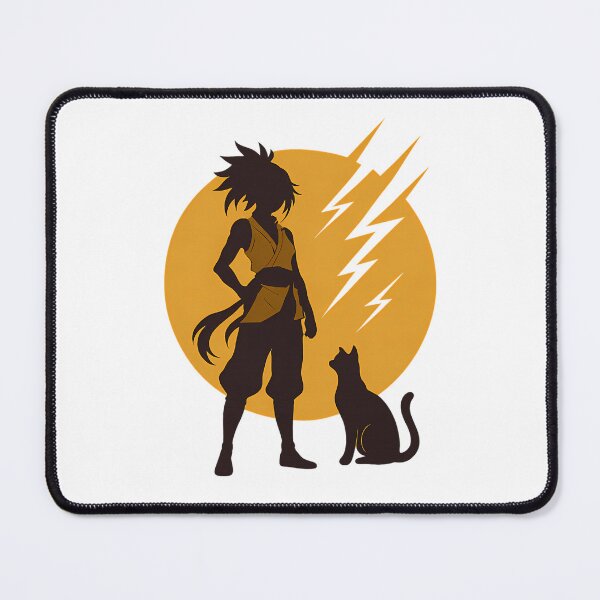 Item preview, Female Ninja Silhouette Standing Beside Black Cat Under Yellow Moon designed and sold by jestemjaros.