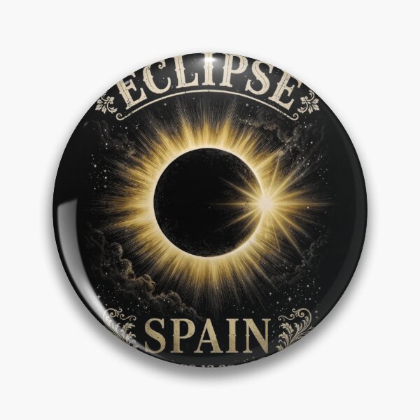 Item preview, Eclipse Spain 2026 Solar Eclipse Vintage Celestial  designed and sold by Zizo-DR44.