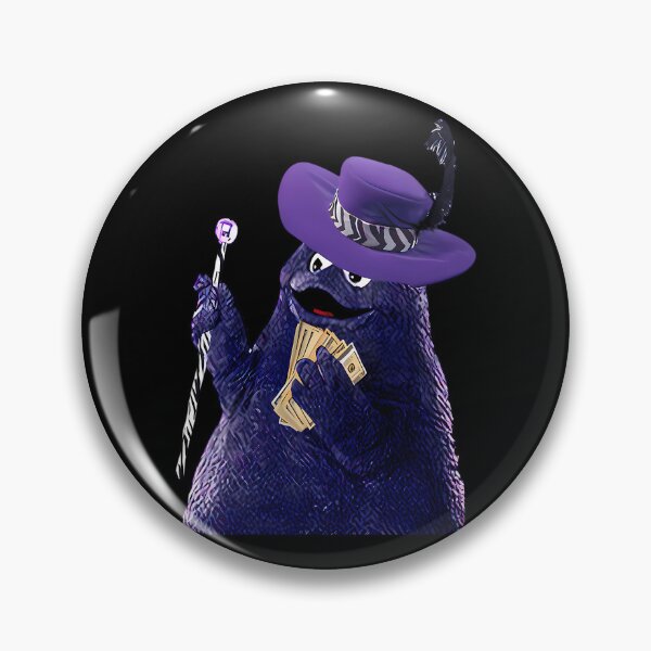 Item preview, Purple Mascot Wearing Feathered Wide Brim Hat Holding Stack Of Cash And Cane designed and sold by jestemjaros.