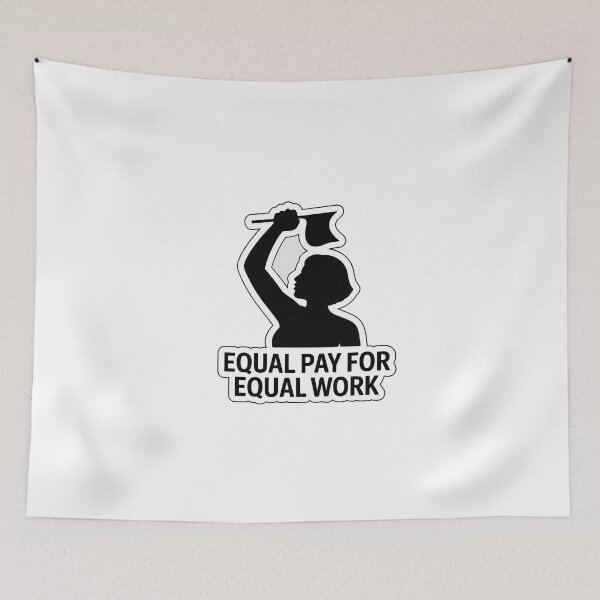 Item preview, Equal Pay for Equal Work Silhouette designed and sold by NiftyWrx.