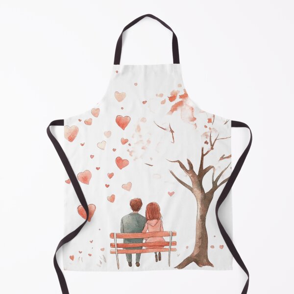 Item preview, Romantic Couple Sitting under Cherry Blossom Tree Watercolor Art designed and sold by KLSRAJ.