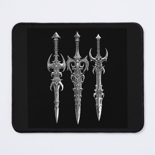 Item preview, Gothic Fantasy Daggers – Ornate Dark Medieval Blade Art designed and sold by inkoutninja.
