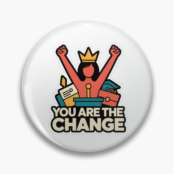 Item preview, Empowering Woman with Crown and Progress Symbols designed and sold by NiftyWrx.