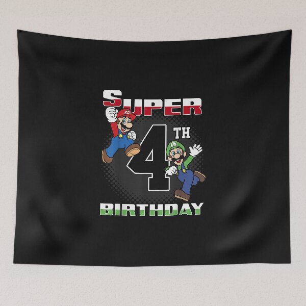 Item preview, Super M and Luigi Super Birthday 4th Birthday Portrait designed and sold by forthelovat12.