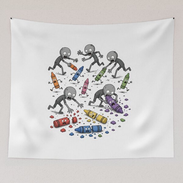 Item preview, Zombie Stick Figures Hunting Crayons designed and sold by THMKagutsuchi.