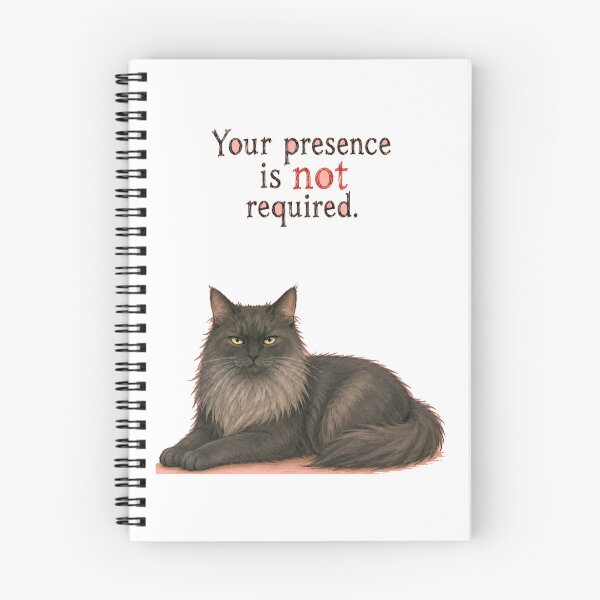 Item preview, Your Presence Is Not Required Sarcastic Cat Art designed and sold by SarcasmAndSpite.