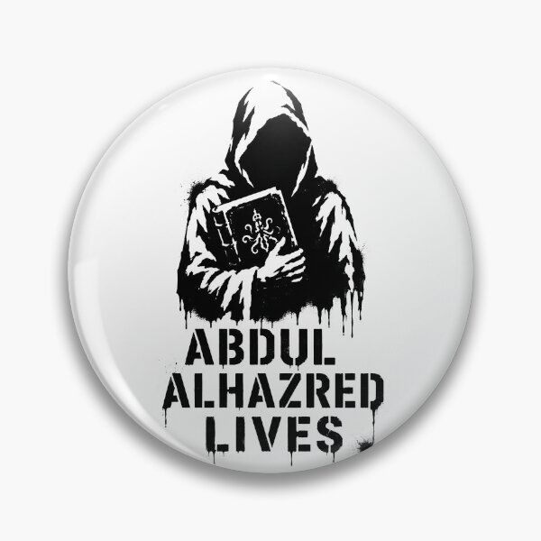 Item preview, Abdul Alhazred Lives | Necronomicon Cultist Stencil | Lovecraft Horror Graffiti designed and sold by Extravanganzza.