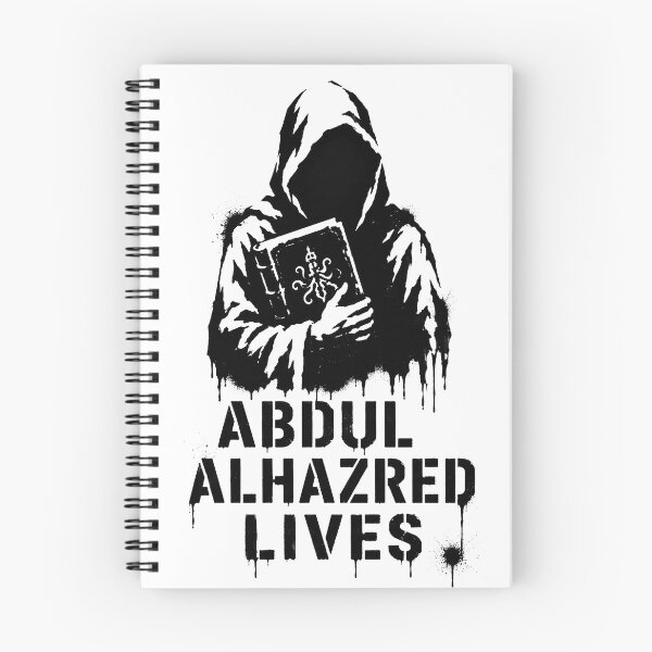 Item preview, Abdul Alhazred Lives | Necronomicon Cultist Stencil | Lovecraft Horror Graffiti designed and sold by Extravanganzza.