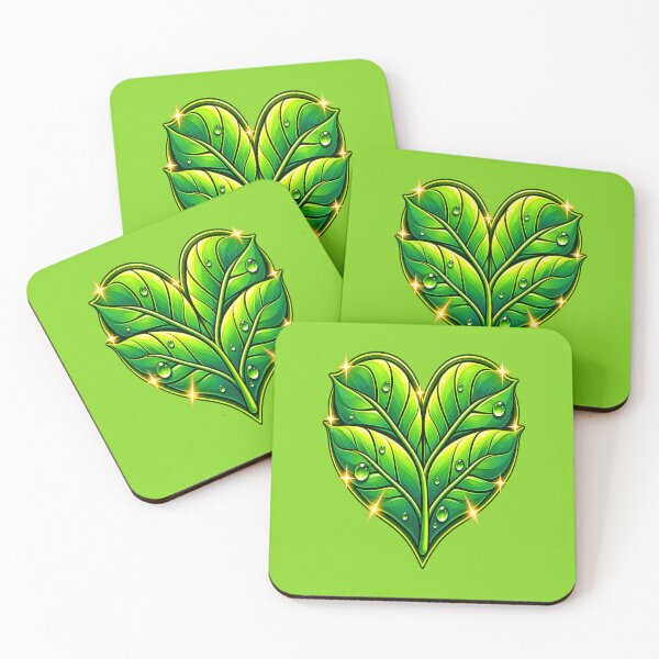 Item preview, Green Leaf Heart Nature Love Wellness Botanical Design designed and sold by Hari Arts.