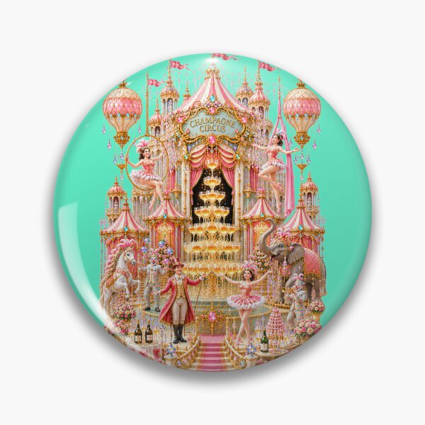 Item preview, Champagne Circus Fantasy – Enchanted Pink Carnival Palace with Champagne Fountain, Clowns & Circus Magic designed and sold by sunbowjp stadio.