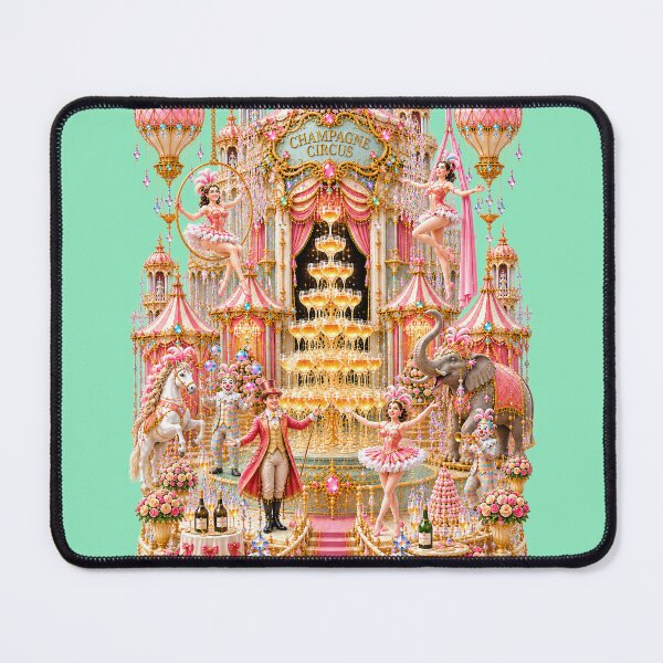 Item preview, Champagne Circus Fantasy – Enchanted Pink Carnival Palace with Champagne Fountain, Clowns & Circus Magic designed and sold by sunbowjp stadio.