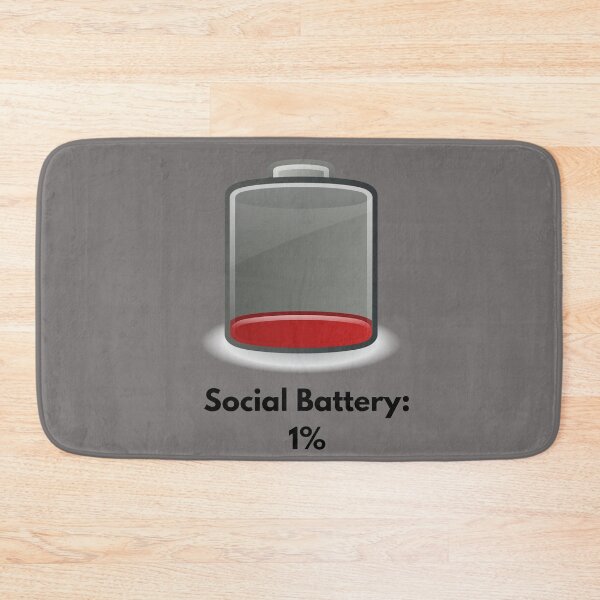 Item preview, Social Battery 1% - Introvert designed and sold by CrisCreativeLab.