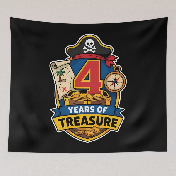 Item preview, 4th Birthday Pirate Boy 4 Years Old Pirate Adventure designed and sold by eikrvuy3820.