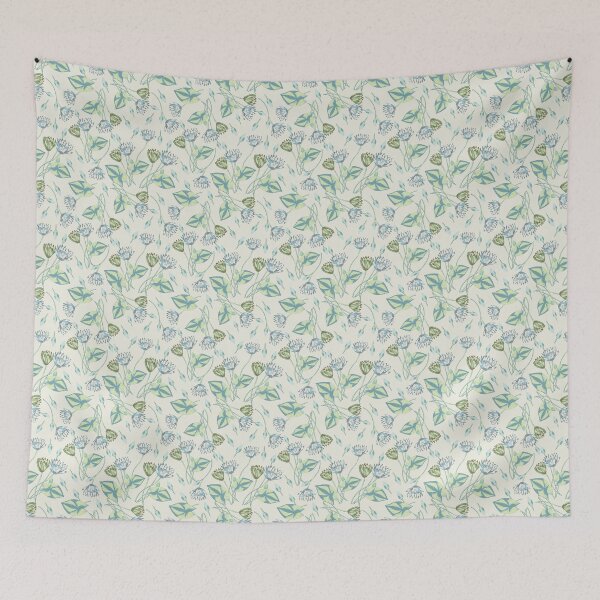 Item preview, Sage Blue Wildflower Botanical Pattern designed and sold by virabloom.