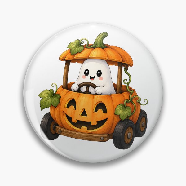 Item preview, Cute Halloween Ghost Pumpkin Carriage designed and sold by trendspatterns.