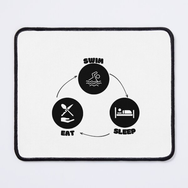 Item preview, Swim, Sleep, Eat, Repeat designed and sold by Songsnsmuttales.