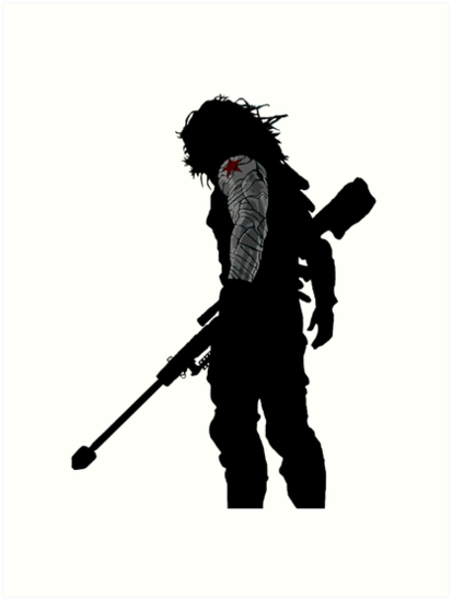 Download "winter soldier silhouette" Art Prints by RedishBeaks11 ...