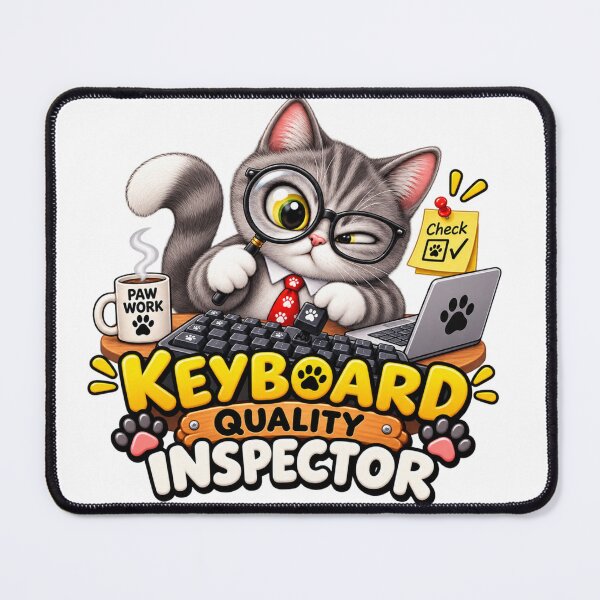 Item preview, Keyboard Inspector Cat designed and sold by M.Store.